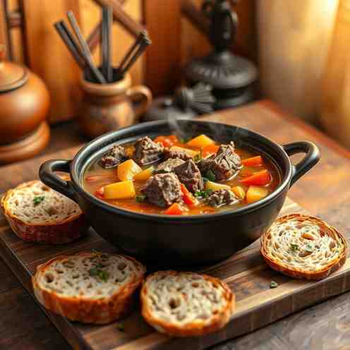 Hearty Kazakh Lamb & Vegetable Soup Recipes with Meat